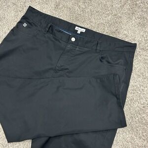 Peter Millar EB66 Pants Mens 42X27 Performance Five Pocket‎ Black Golf